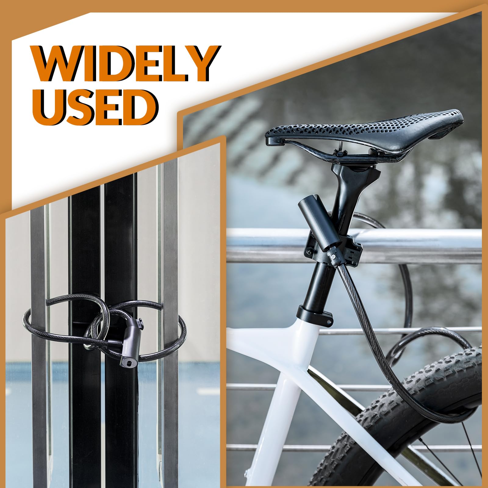 ROCKBROS fietssloten hoge beveiliging zwaar fietsslot #Kleur_Wit