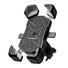 Grijze 360° draaibare telefoonhouder fiets met quick release