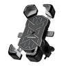 Grijze 360° draaibare telefoonhouder fiets met quick release