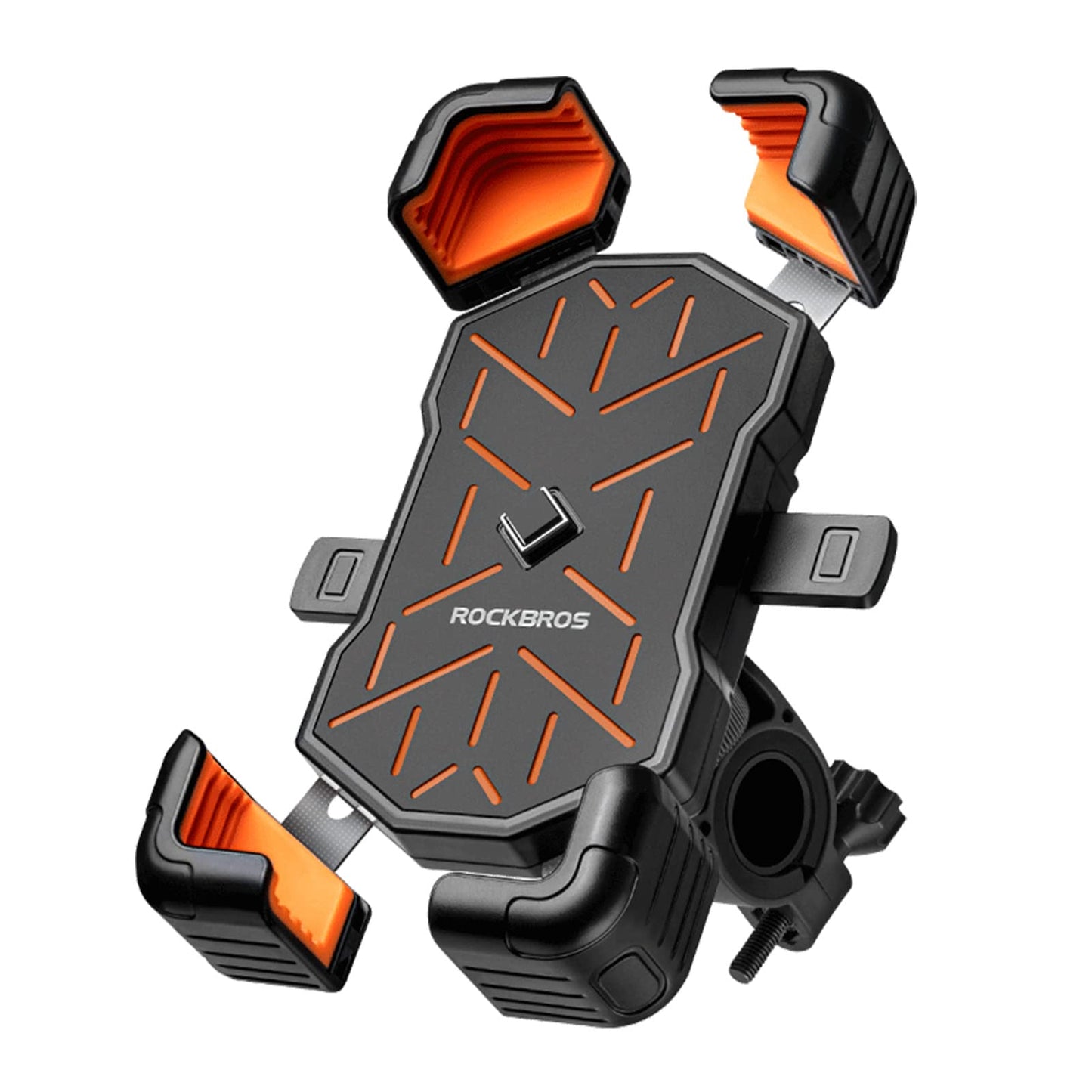 Oranje 360° draaibare telefoonhouder fiets met quick release