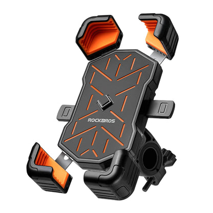 Oranje 360° draaibare telefoonhouder fiets met quick release