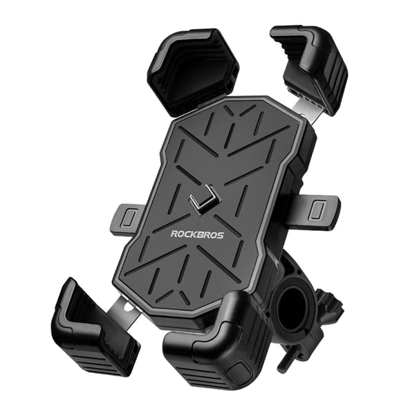 Zwarte 360° draaibare telefoonhouder fiets met quick release