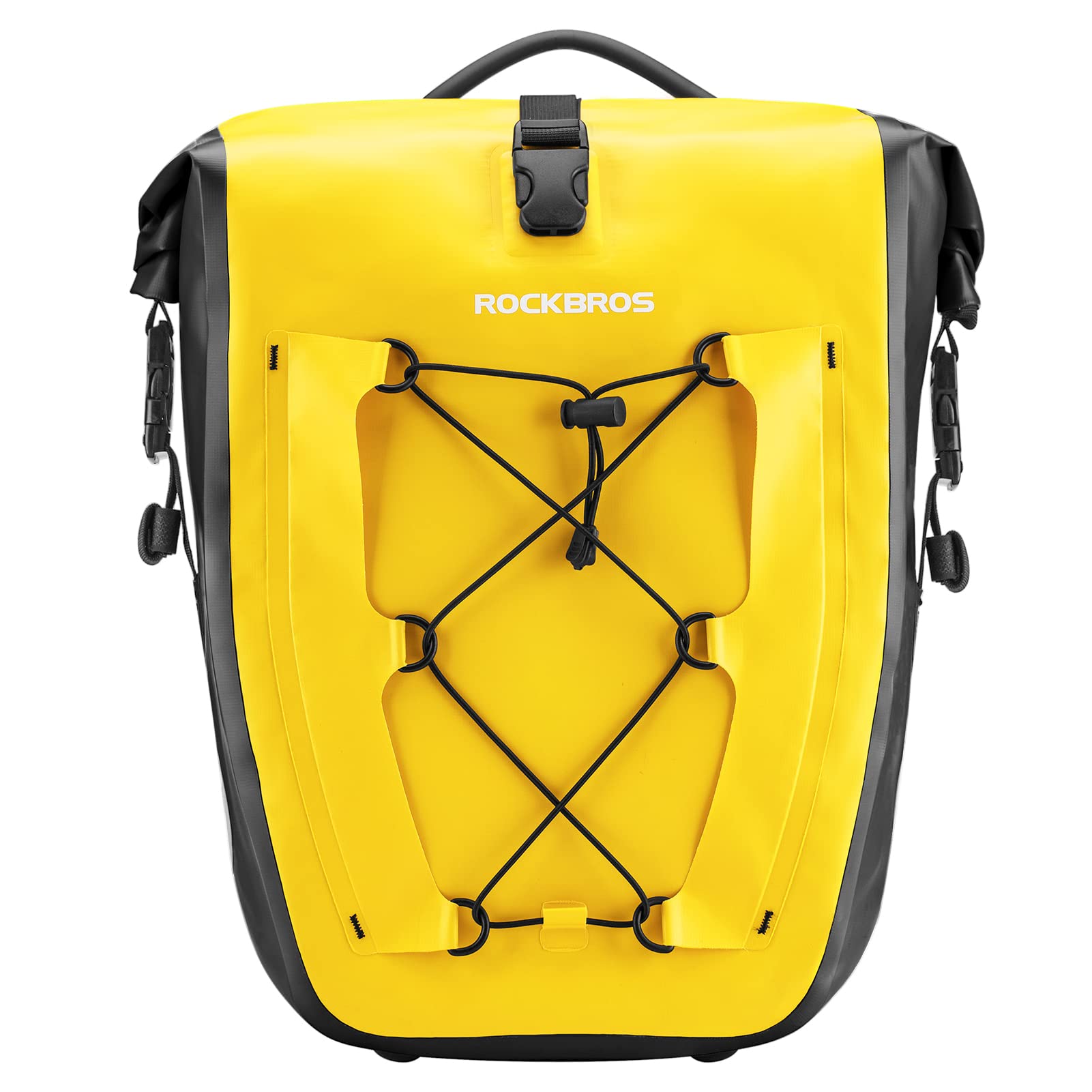 ROCKBROS Bike Pannier Bag 25L 32L 100% Waterproof Rear Rack Bike Bag #Style_Yellow
