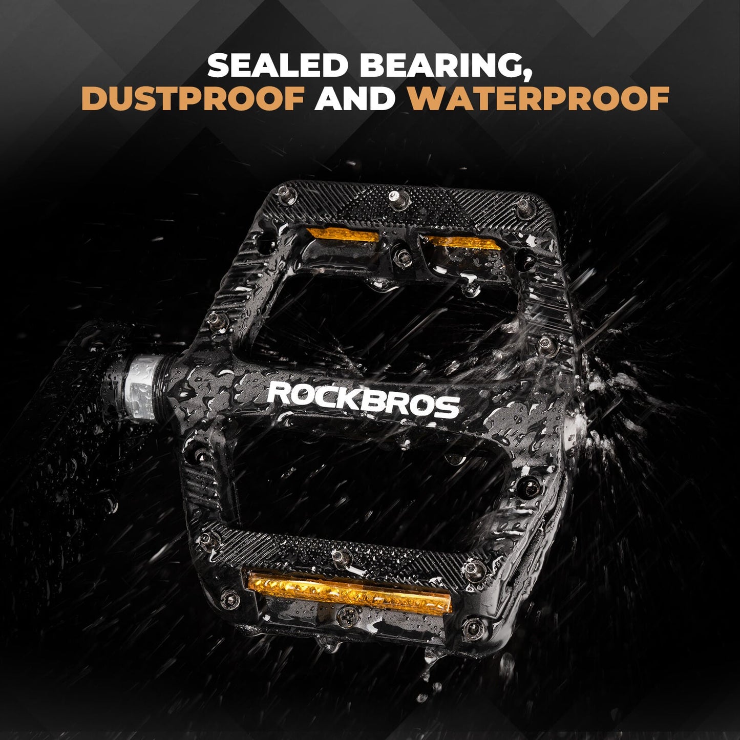 ROCKBROS Bike Pedals Aluminium Alloy 9/16 inch - BP2501 - ROCKBROS-UK