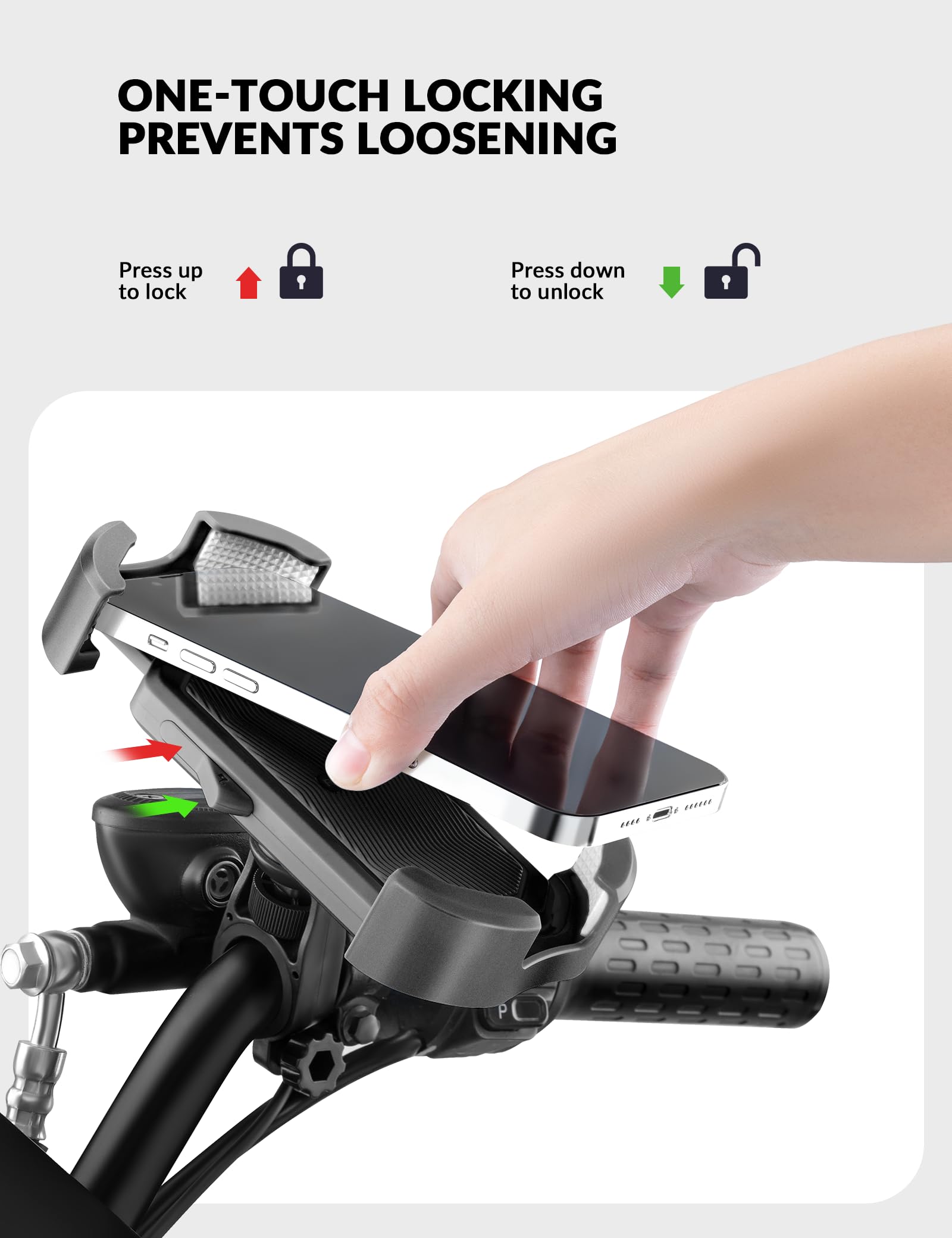 ROCKBROS Telefoonhouder fiets met antislip siliconen bescherming