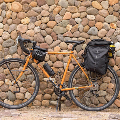 ROCKBROS Bike Rear Rack Pannier Waterproof Bag Bike Trunk Pack #Color_Black