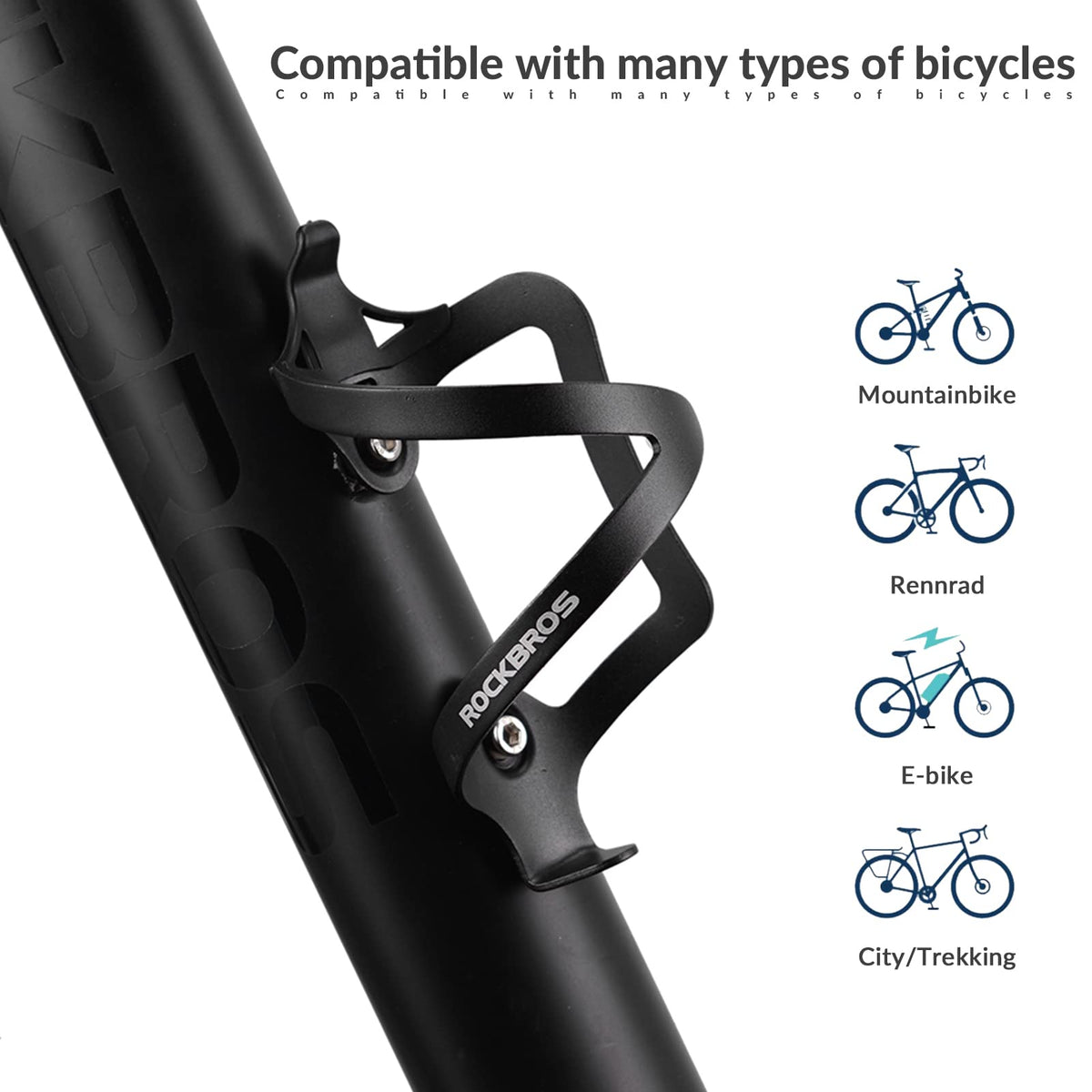 Aluminium bidonhouder voor fiets