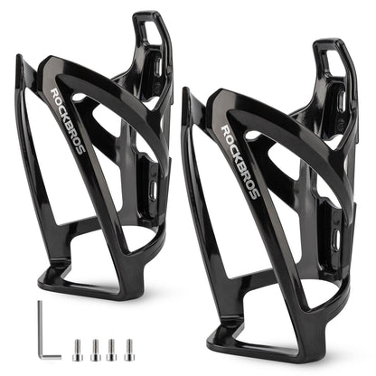 ROCKBROS Bottle Cage Bicycle Cup Holder 35g Lightweight 5 Colors(2 pcs included) #Color_Black