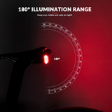 ROCKBROS remsensor achterlicht 100 lumen usb oplaadbaar