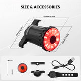 ROCKBROS remsensor achterlicht 100 lumen usb oplaadbaar