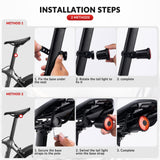 ROCKBROS remsensor achterlicht 100 lumen usb oplaadbaar