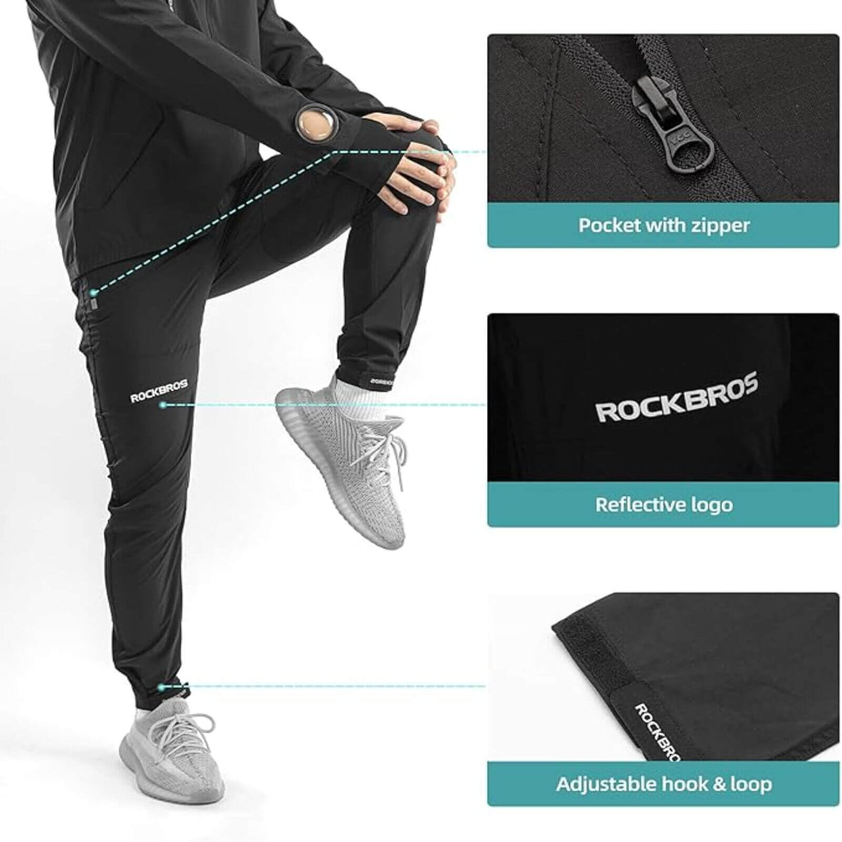 ​ROCKBROS 2-in-1 Cycling Trousers with Quick-Dry Padding - Convertible & Breathable Bike Pants