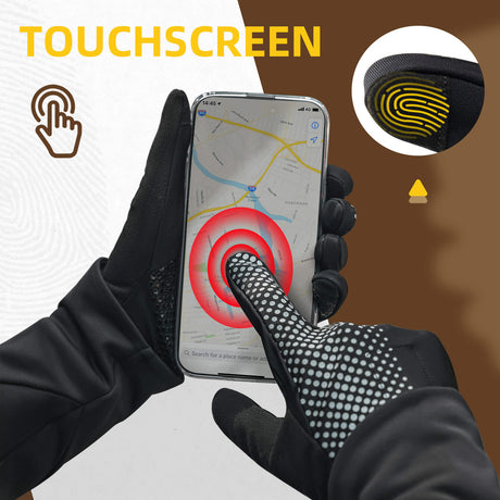 Lichtgewicht lange fietshandschoenen met touchscreen