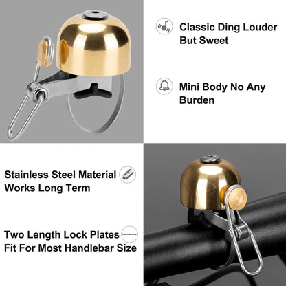 ROCKBROS Cycling Belll Ring Loud Handlebar Alarm Bicycle Bell #Color_Bright Silver