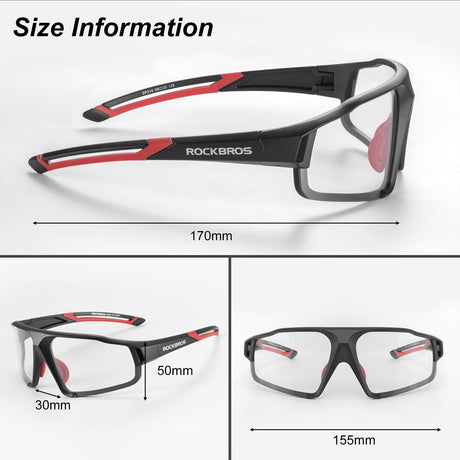 ROCKBROS fotochromische fietsbril uv400 sportbril#kleur_zwart