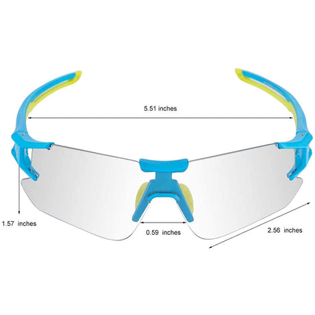 ROCKBROS randloze fotochromische fietsbril uv400#kleur_blauw groen