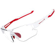 ROCKBROS randloze fotochromische fietsbril uv400#kleur_wit rood