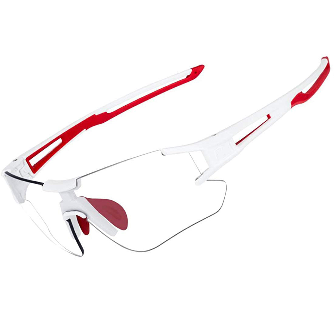 ROCKBROS randloze fotochromische fietsbril uv400#kleur_wit rood