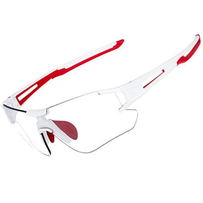 ROCKBROS randloze fotochromische fietsbril uv400#kleur_wit rood