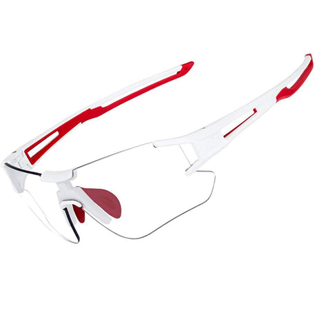 ROCKBROS randloze fotochromische fietsbril uv400#kleur_wit rood