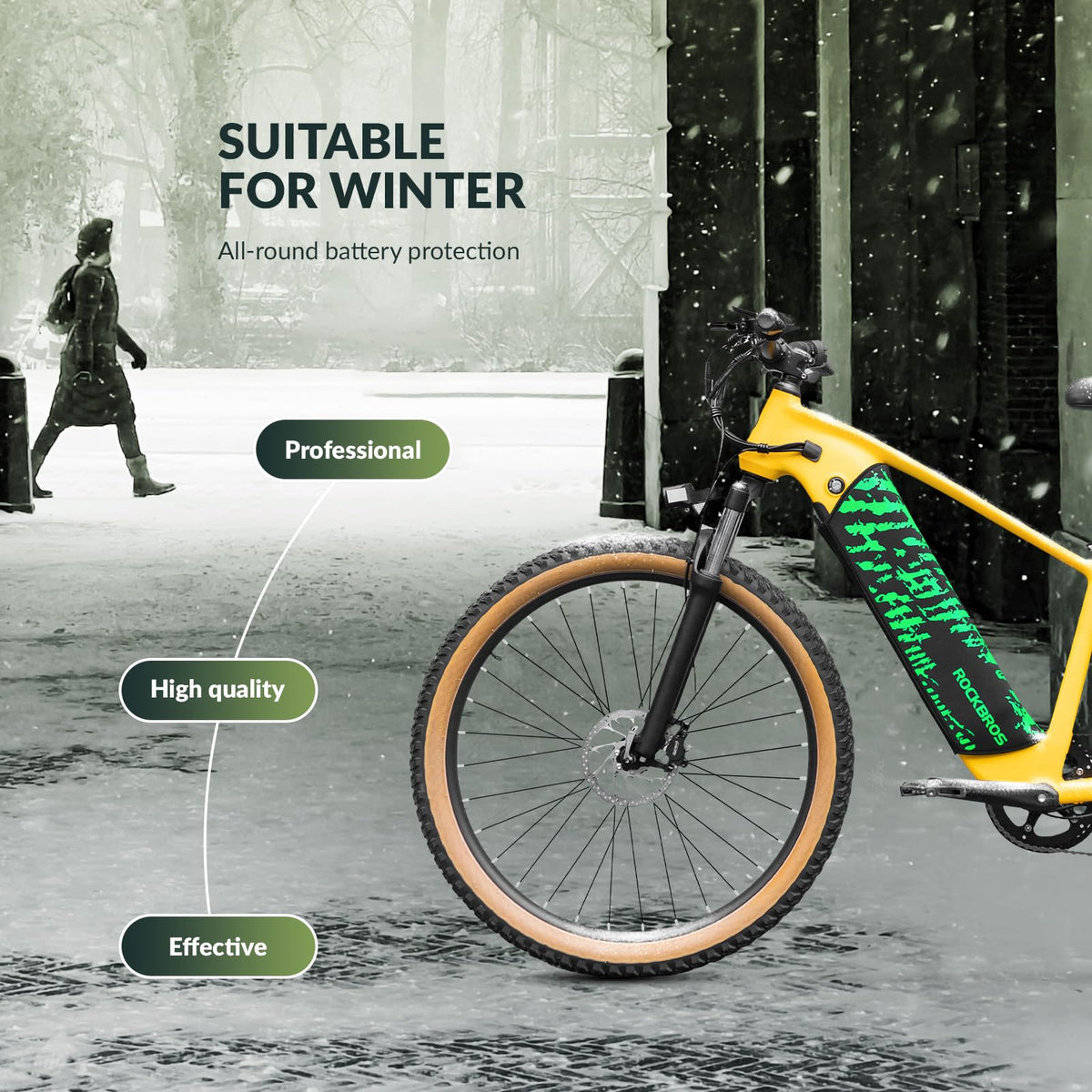 Beschermhoes voor geïntegreerde e-bikeaccu 28–38 cm