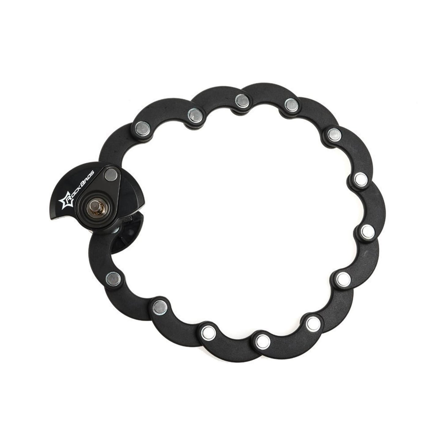 ROCKBROS vouwfietsslot antidiefstal legeringsslot met bevestigingsbeugel #Stijl_Rond