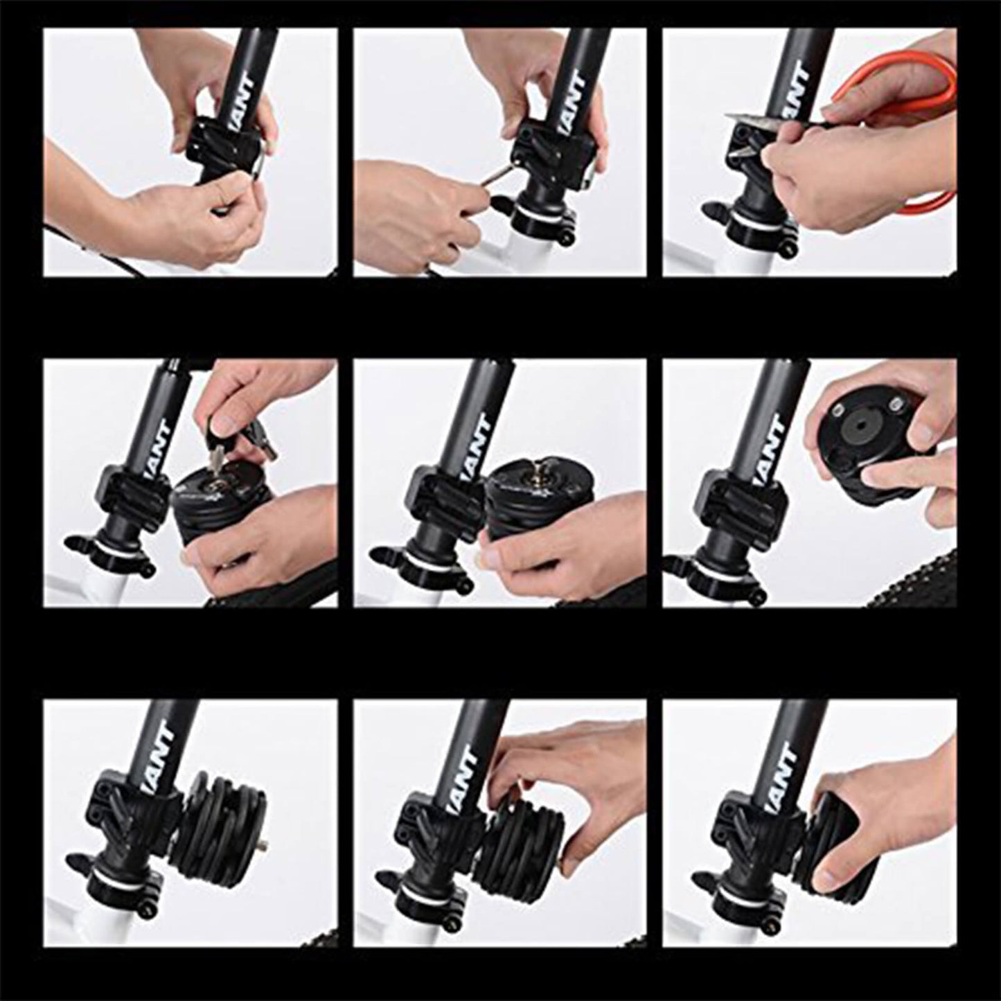 ROCKBROS vouwfietsslot antidiefstal legeringsslot met bevestigingsbeugel #Stijl_Rond