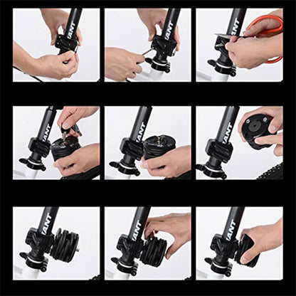 ROCKBROS vouwfietsslot antidiefstal legeringsslot met bevestigingsbeugel #Stijl_Rond