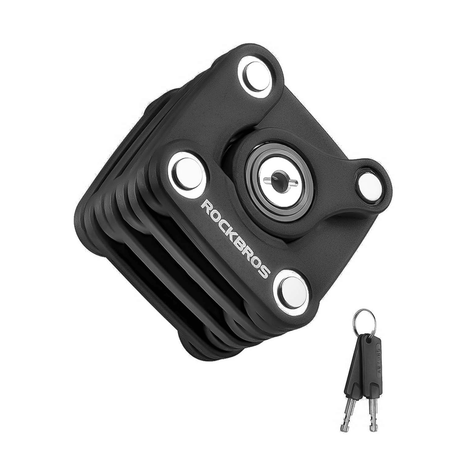 ROCKBROS vouwfietsslot antidiefstal legeringsslot met bevestigingsbeugel #Stijl_Vierkant