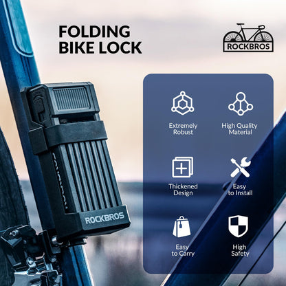ROCKBROS vouwfietsslot zwaar legeringstaal antidiefstal #Stijl_65CM