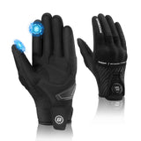 Lange fietshandschoenen met touchscreen en padding