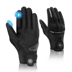 Lange fietshandschoenen met touchscreen en padding