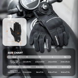 Lange fietshandschoenen met touchscreen en padding