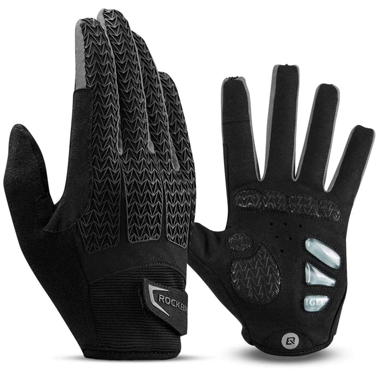 Lange fietshandschoenen met gel-demping en touchscreen