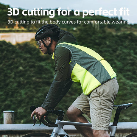 High-visibility fietsgilet met 360° reflectie