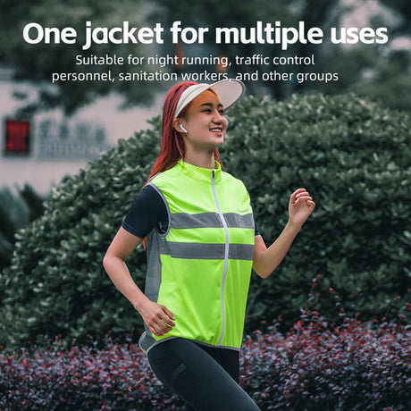 High-visibility fietsgilet met 360° reflectie