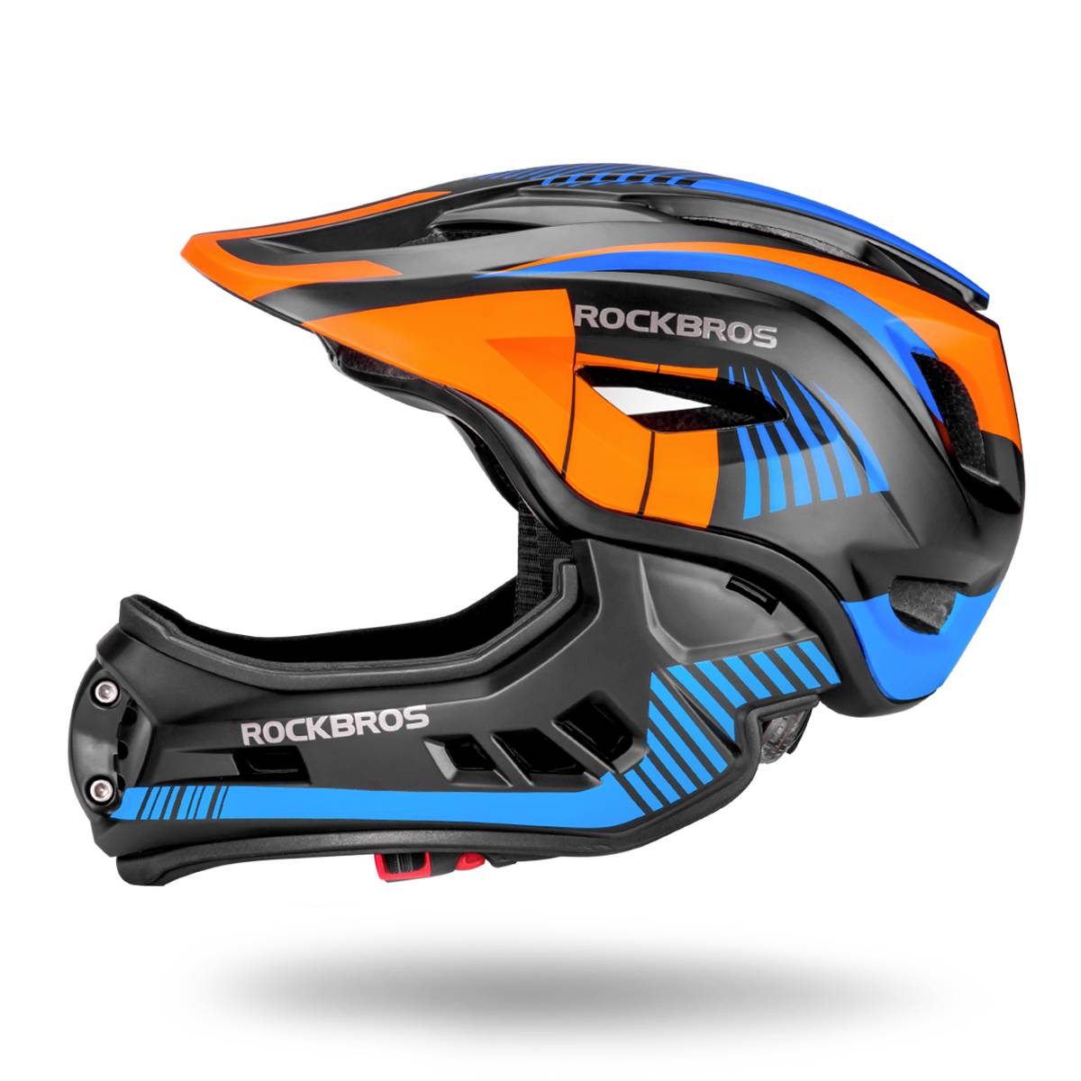 ROCKBROS fullface kinderhelm voor bmx step en fietsen #Oranje