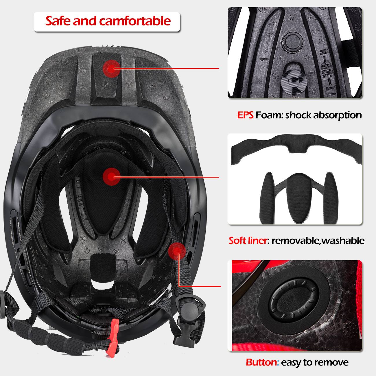 ROCKBROS afneembare fullface kinderhelm voor bmx en step 3–16 jaar