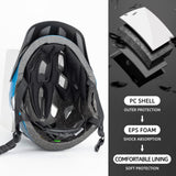 #Blauw ROCKBROS fullface kinderhelm voor bmx, mtb en skateboard met ventilatie