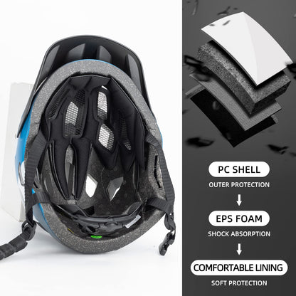 #Blauw ROCKBROS fullface kinderhelm voor bmx, mtb en skateboard met ventilatie