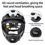 #Titanium ROCKBROS fullface kinderhelm voor bmx, mtb en skateboard met ventilatie
