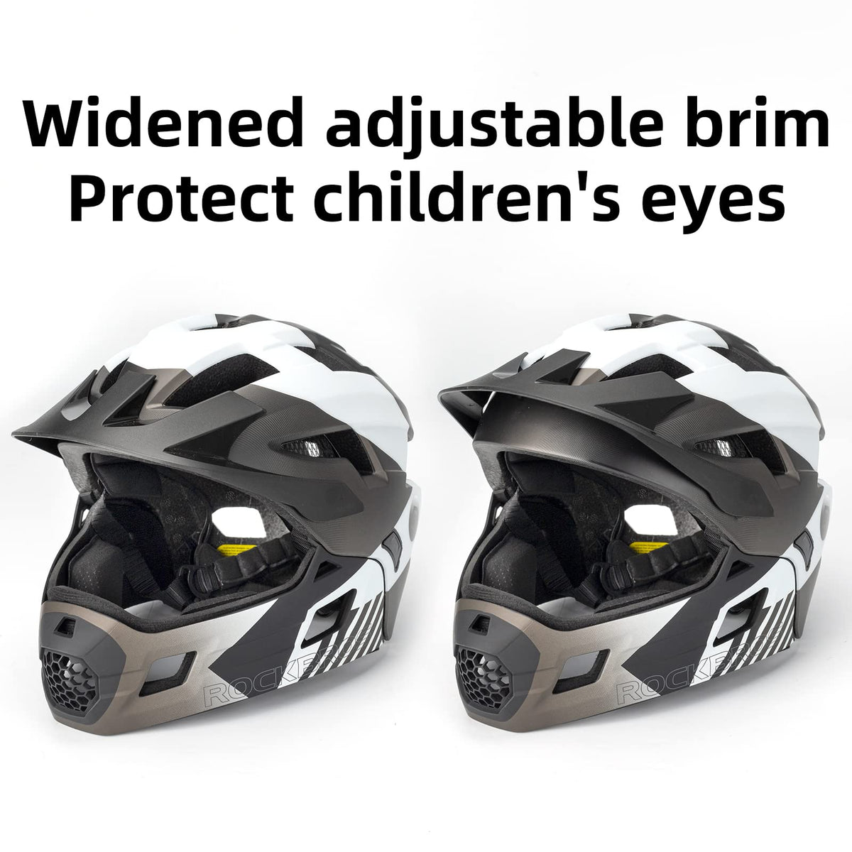 #Titanium ROCKBROS fullface kinderhelm voor bmx, mtb en skateboard met ventilatie