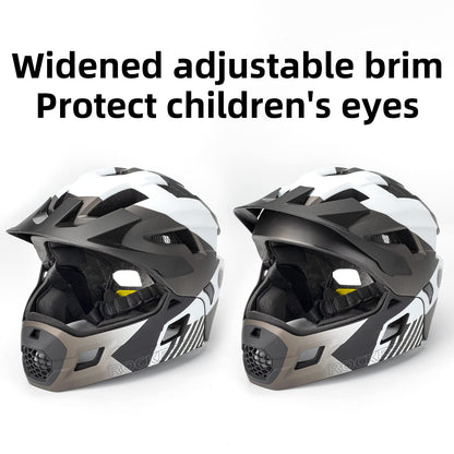 #Titanium ROCKBROS fullface kinderhelm voor bmx, mtb en skateboard met ventilatie