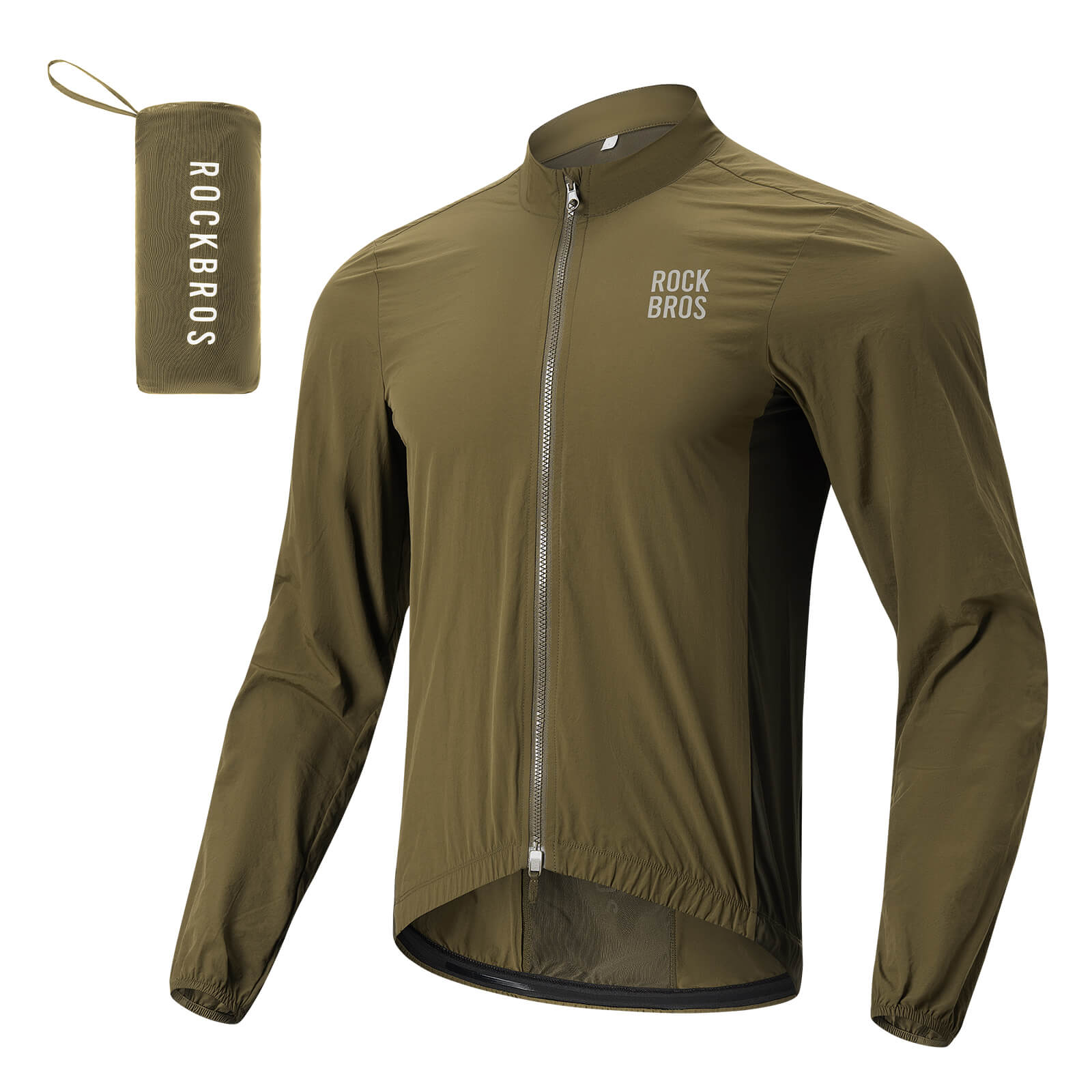 ROCKBROS long-seeved cycling windbreaker jas foldable#black