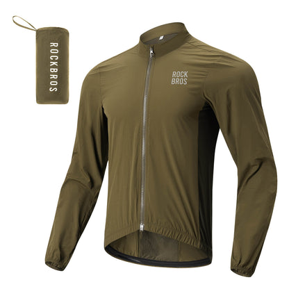 ROCKBROS long-seeved cycling windbreaker jas foldable#black