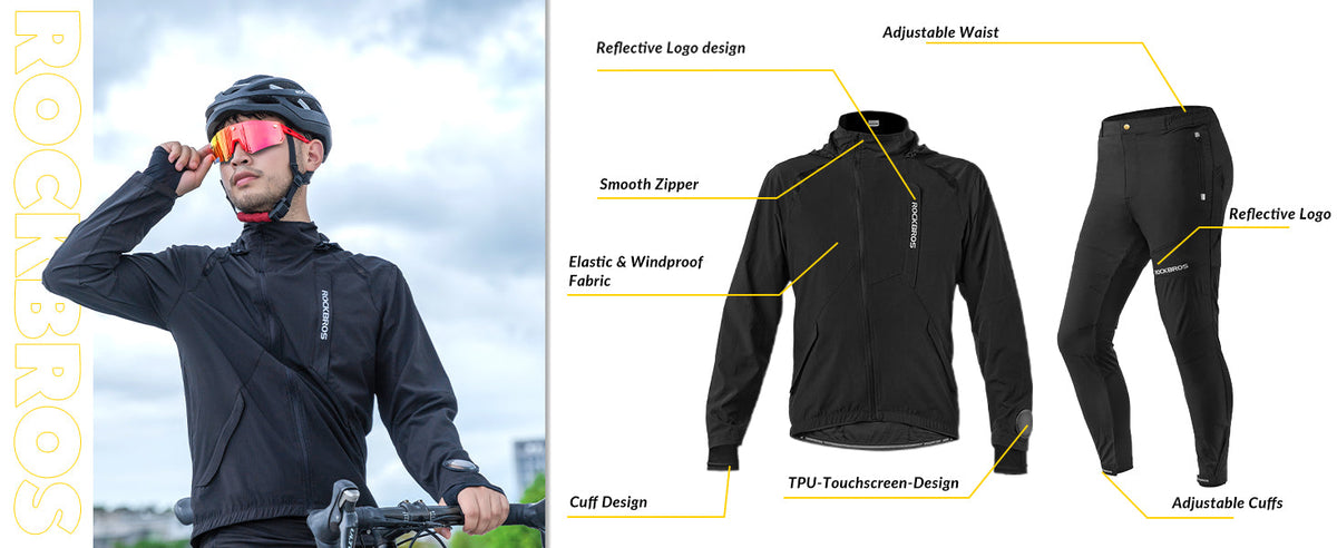 Heren ademende fietsset voor lente, zomer en herfst