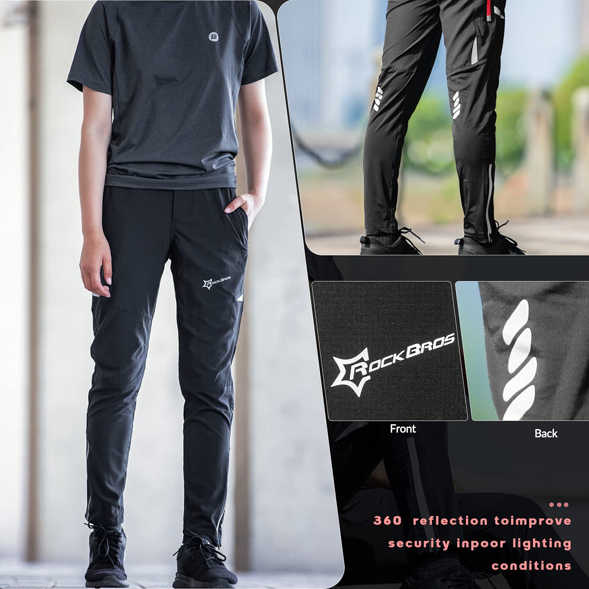 YPK010-1 elastische fietsbroek voor heren