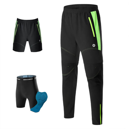 Men's Double-Layer Detachable Cycling Trousers with Padding Breathable
