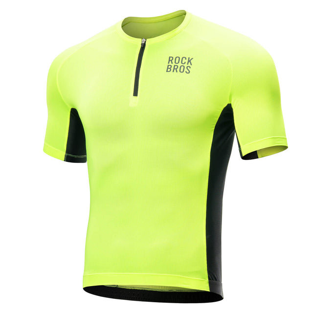 Heren fietsshirt met korte mouwen en reflecterende details