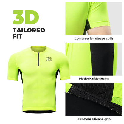 ROCKBROS heren short-sleeve fietsshirt reflecterend#xl